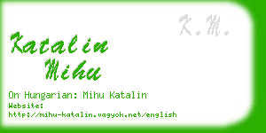 katalin mihu business card